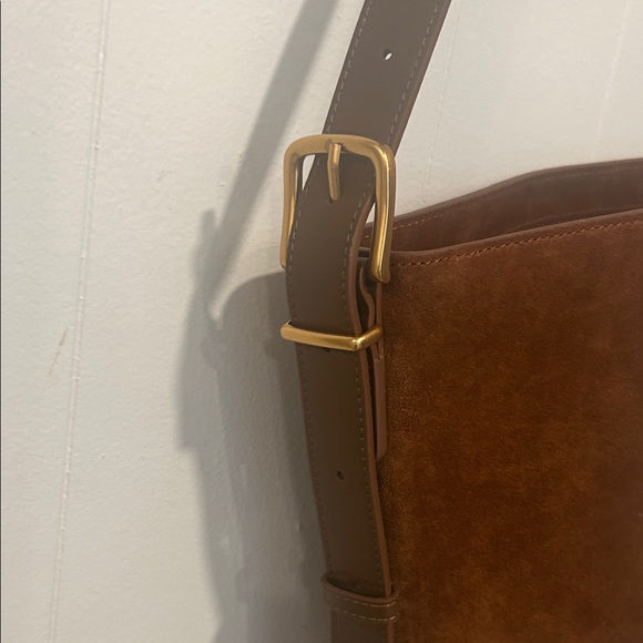 Quince Italian Leather Crossbody Bag Cognac Brown Minimalist” - Picture 4 of 6